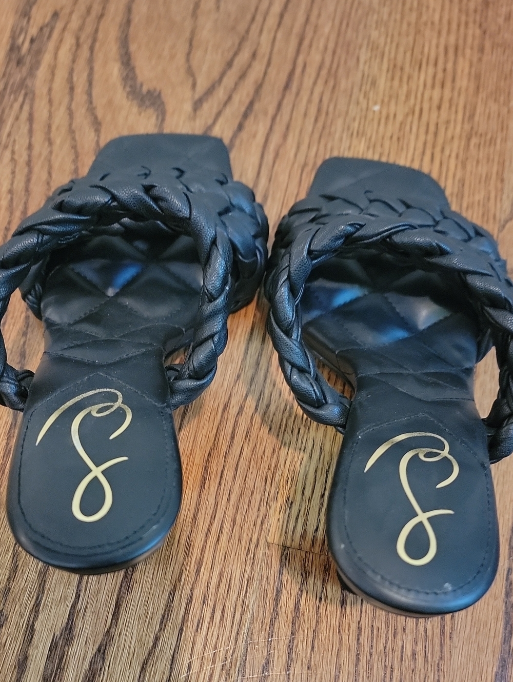 Sam Edelman Black Braid Slide Sandle Size 8 NWOB - Picture 3 of 6
